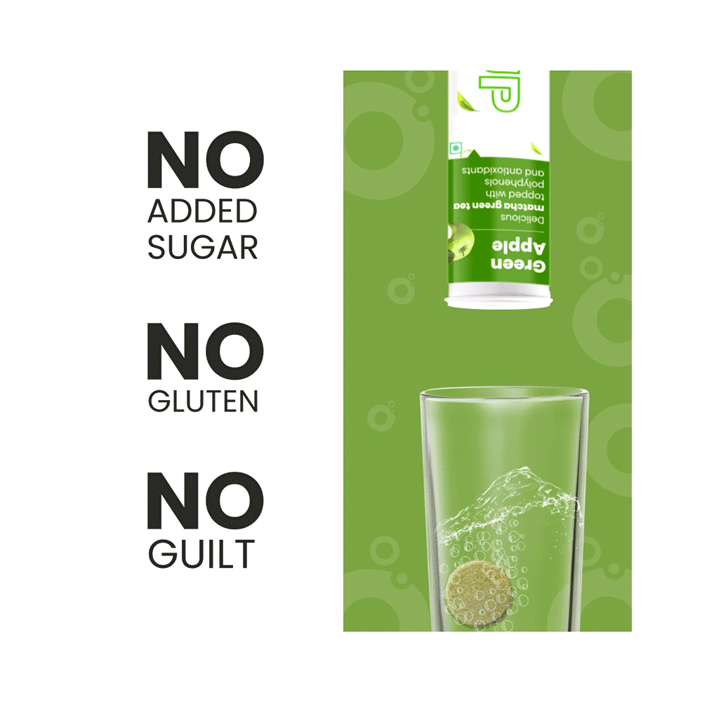 TopUp Delicious Matcha Green Tea Effervescent Tablet (20 Each) Green Apple - Image 5