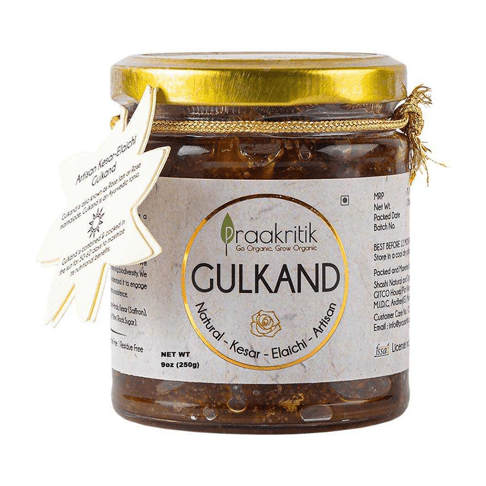 Praakritik Gulkand Natural-Kesar-Elaichi-Artisan