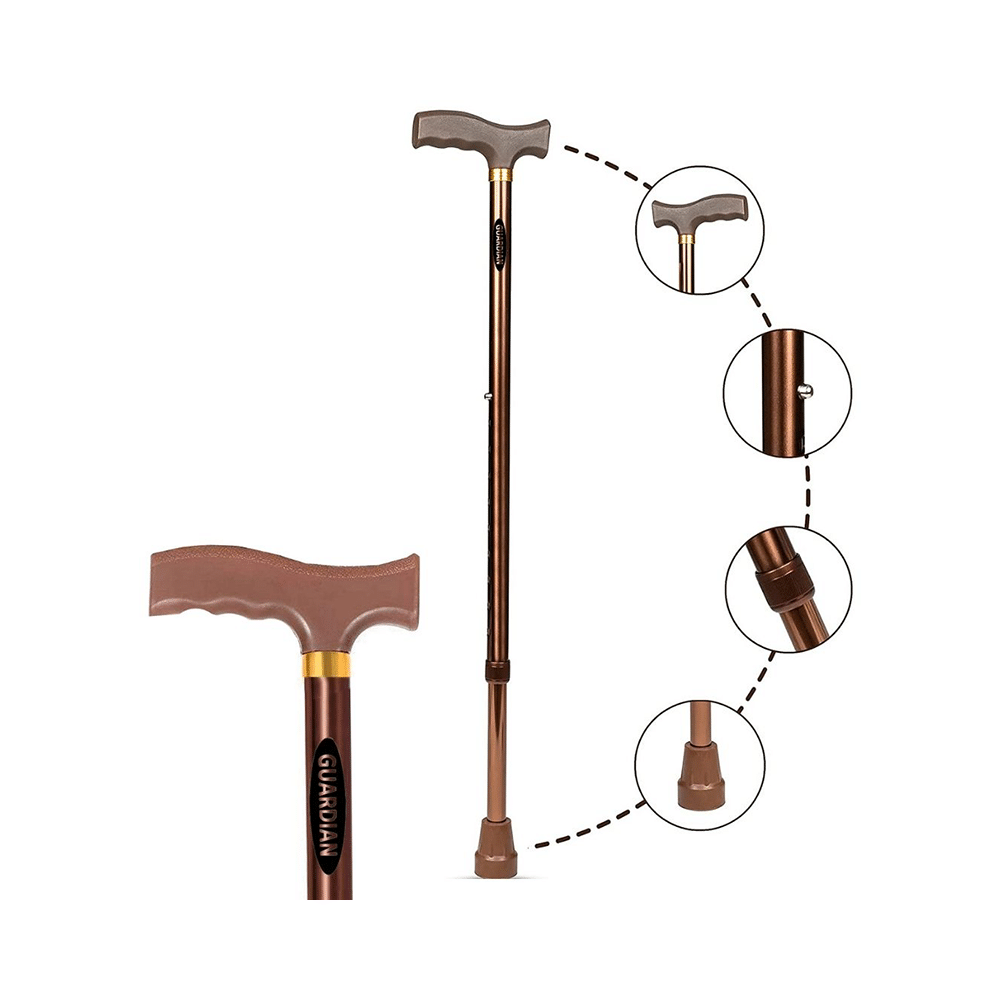 Guardian Adjustable Walking Stick Bronze Aluminium - Image 4