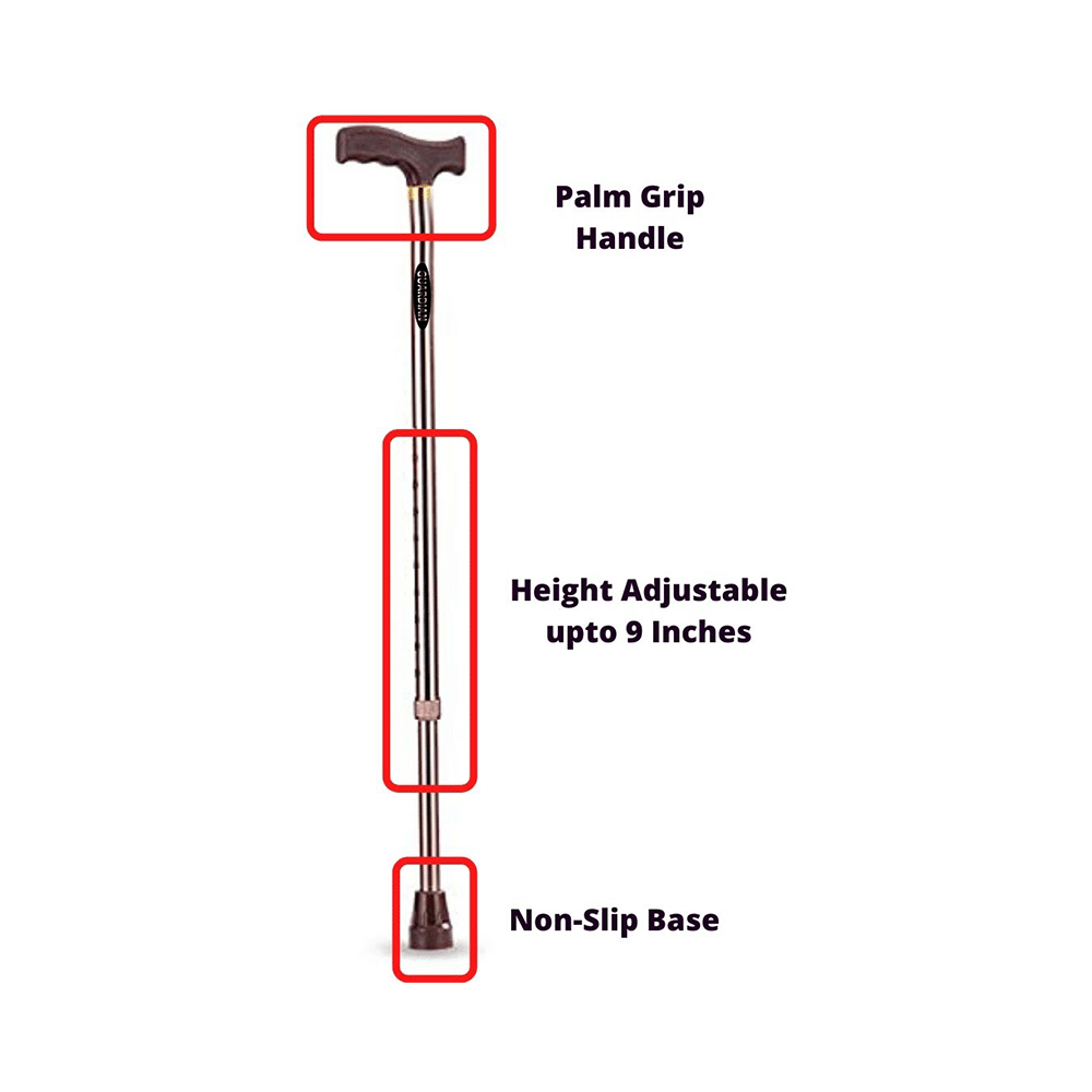 Guardian Adjustable Walking Stick Bronze Aluminium - Image 7