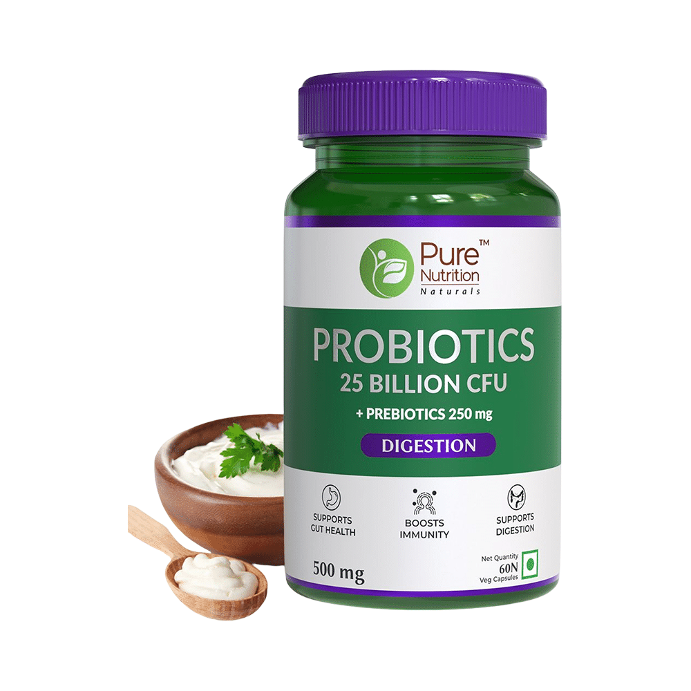 Pure Nutrition Probiotics 25 Billion CFU 500mg Veg Capsule - Image 1