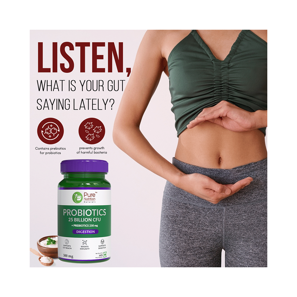 Pure Nutrition Probiotics 25 Billion CFU 500mg Veg Capsule - Image 5