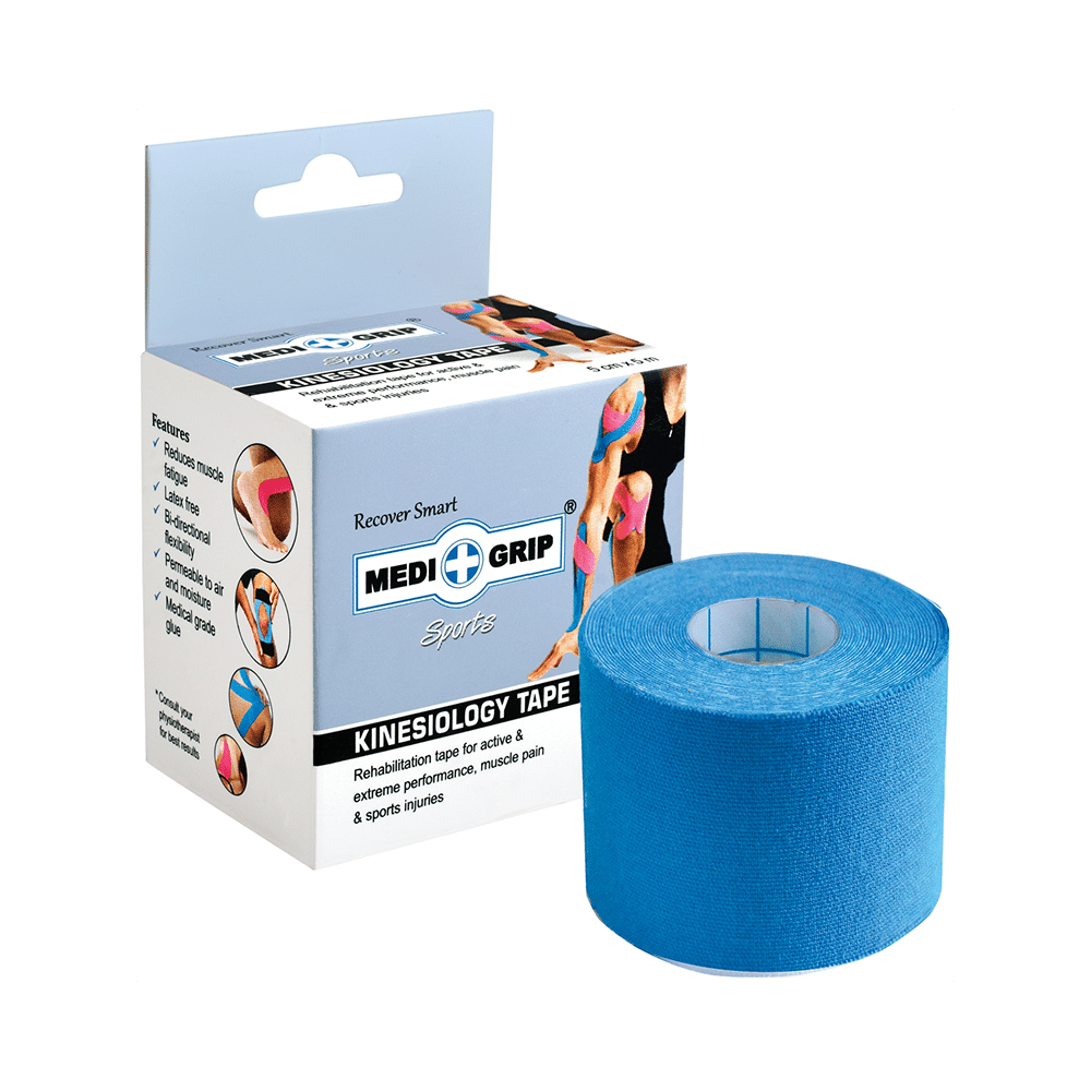 Medigrip Sports Kinesiology Tape 5cm x 5m Blue - Image 1