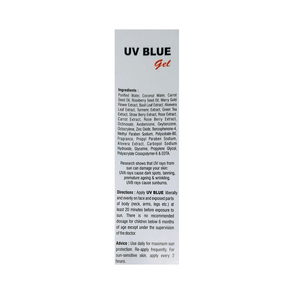 UV Blue SPF 50 Sun Protection Sunscreen | Non Greasy, Sweat & Water Resistant Gel - Image 2