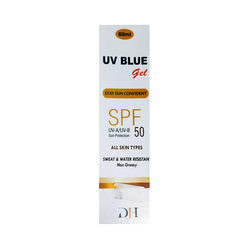 UV Blue SPF 50 Sun Protection Sunscreen | Non Greasy, Sweat & Water Resistant Gel - Image 1