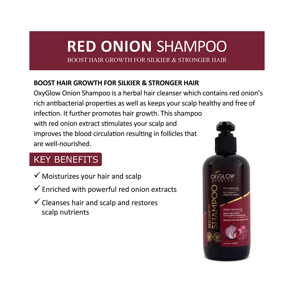 Oxyglow Herbals Red Onion Shampoo - Image 3