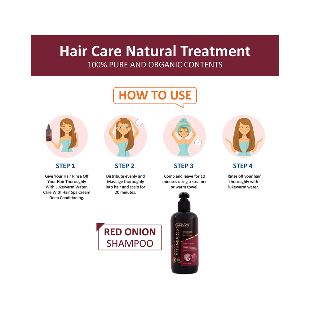 Oxyglow Herbals Red Onion Shampoo - Image 5