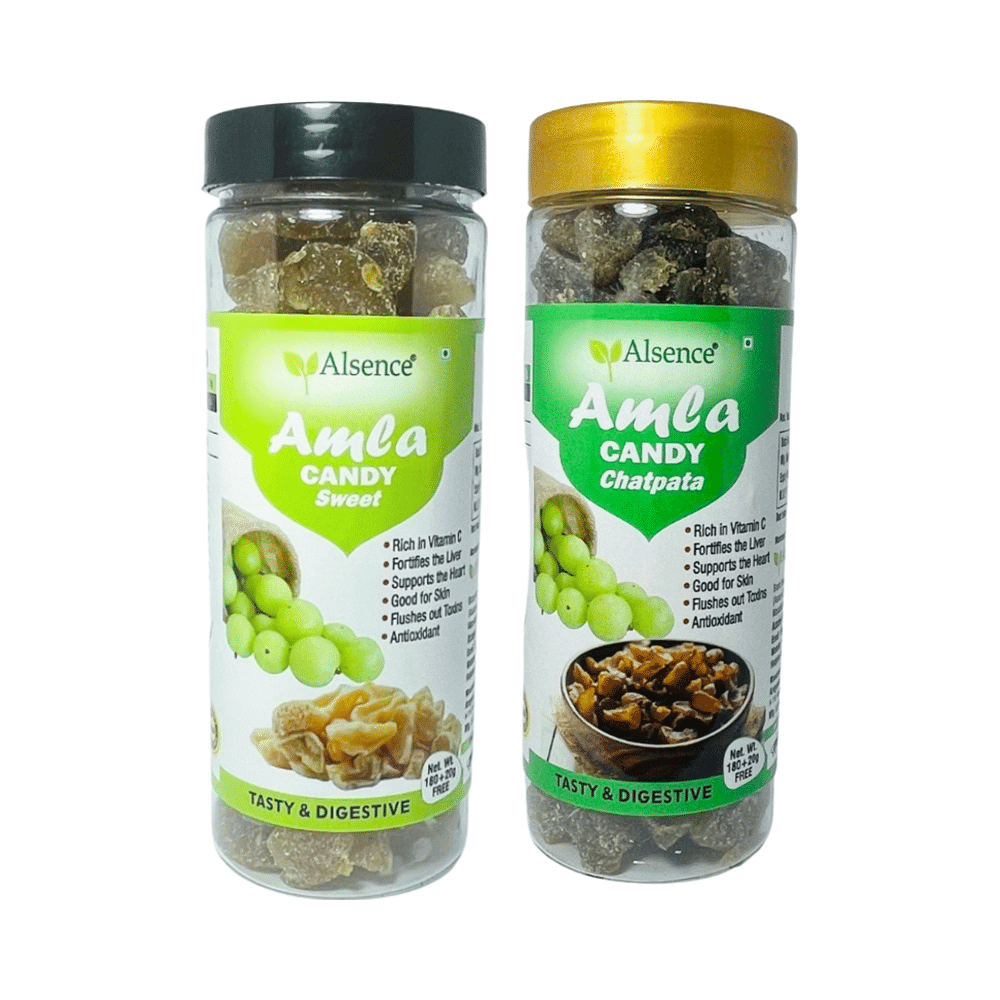 Alsence Combo Pack of Amla Candy Sweet (200gm) and Amla Candy Chatpata (200gm)