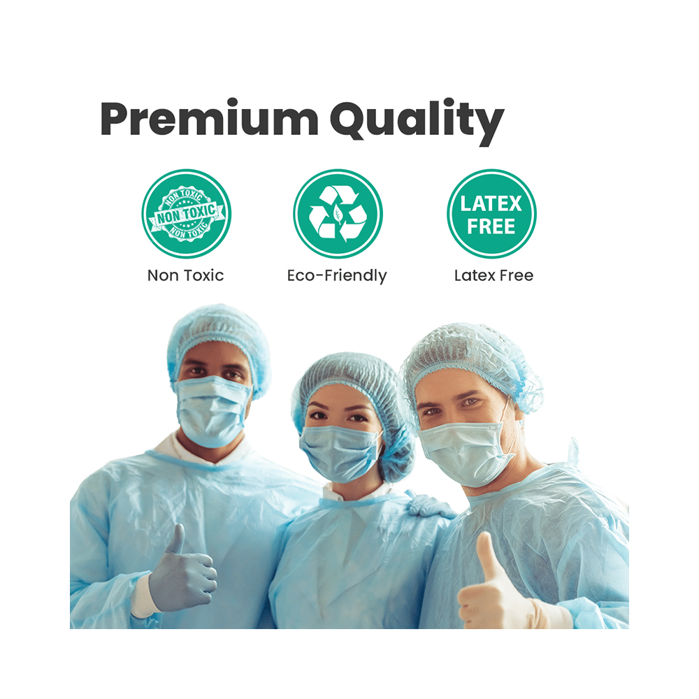 Care View Disposable Bouffant Cap (100 Each) Blue - Image 4