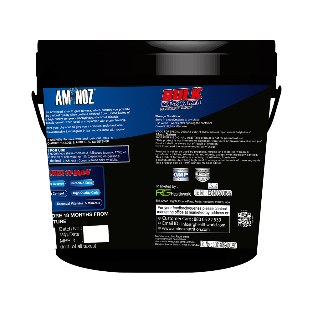 Aminoz Bulk Mass Gainer Creamy Vanilla - Image 3