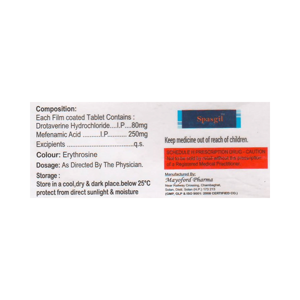 Spasgil 80mg/250mg Tablet - Image 2