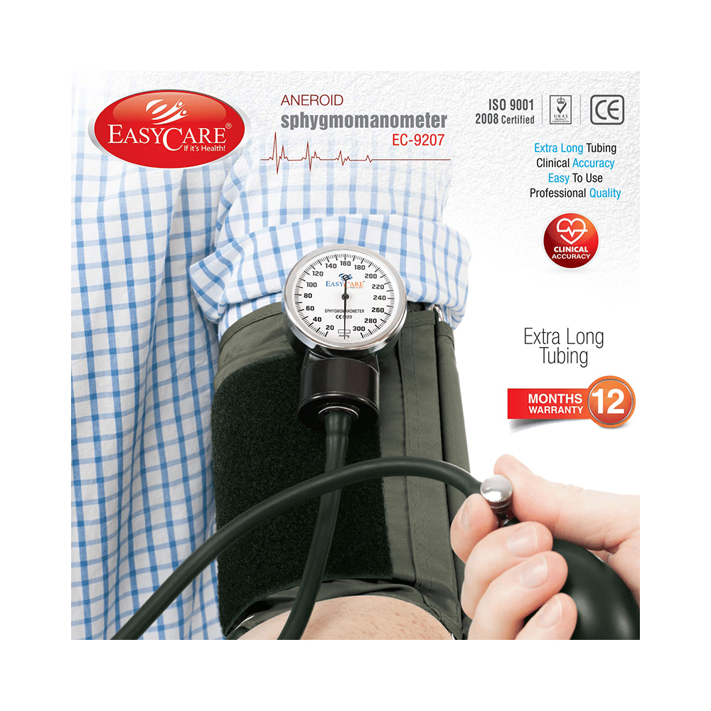 EASYCARE German Tech EC 9207 Aneroid Sphygmomanometer Black - Image 3