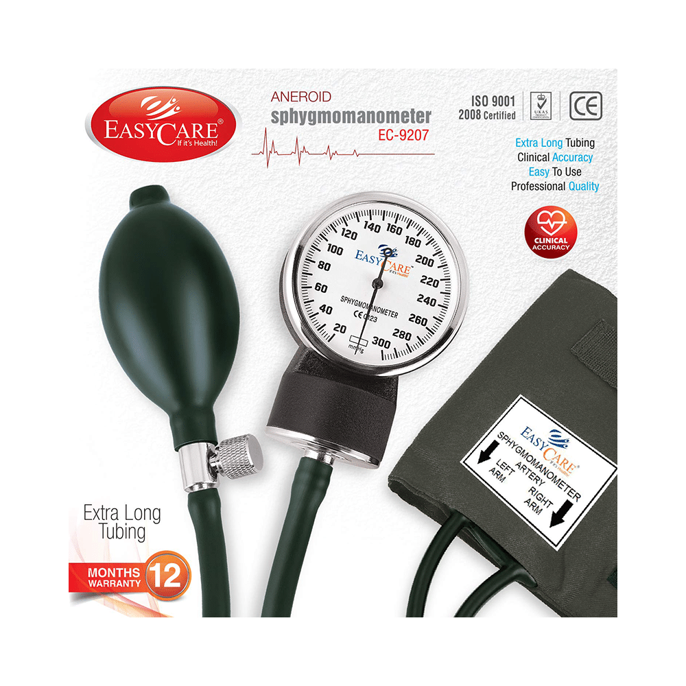EASYCARE German Tech EC 9207 Aneroid Sphygmomanometer Black