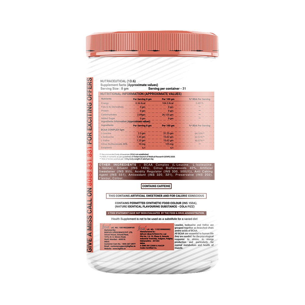 Big Flex Essential Bcaa Powder Cola Fizz - Image 3