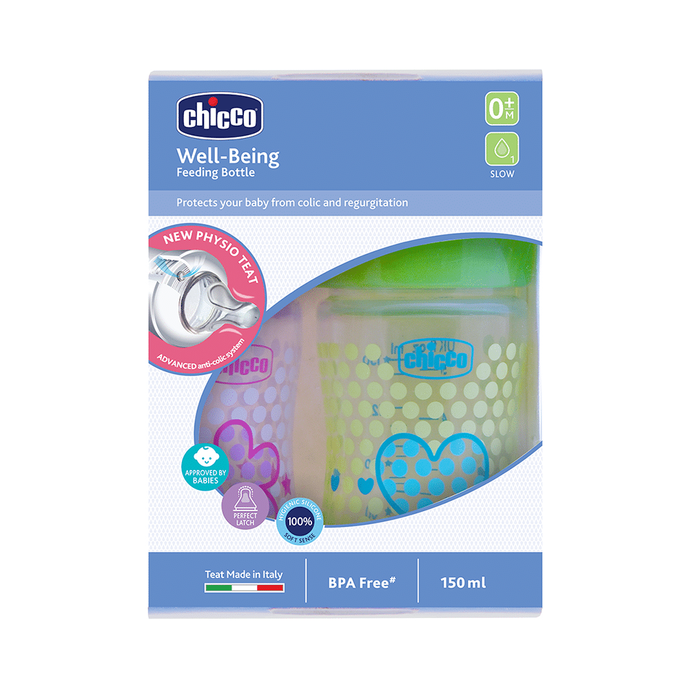 Chicco Bipack WellBeing Feeding Bottle Pink and Green Pack of 2 - Image 4