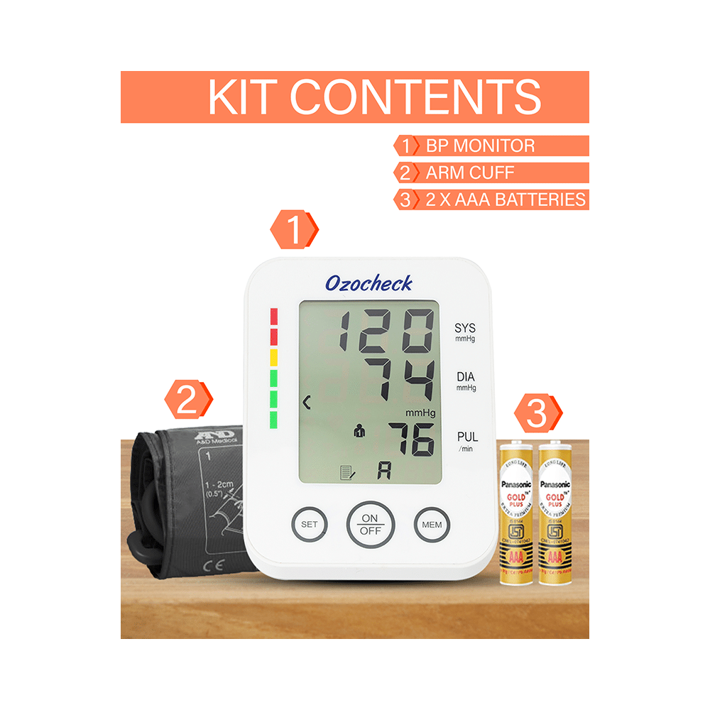 Ozocheck Fully Automatic Digital Blood Pressure and Pulse Rate Monitor with MDI Technology - Image 3