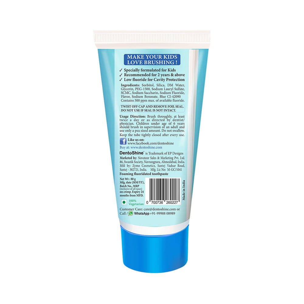 DentoShine Bubblegum Gel Toothpaste for Kids - Image 2