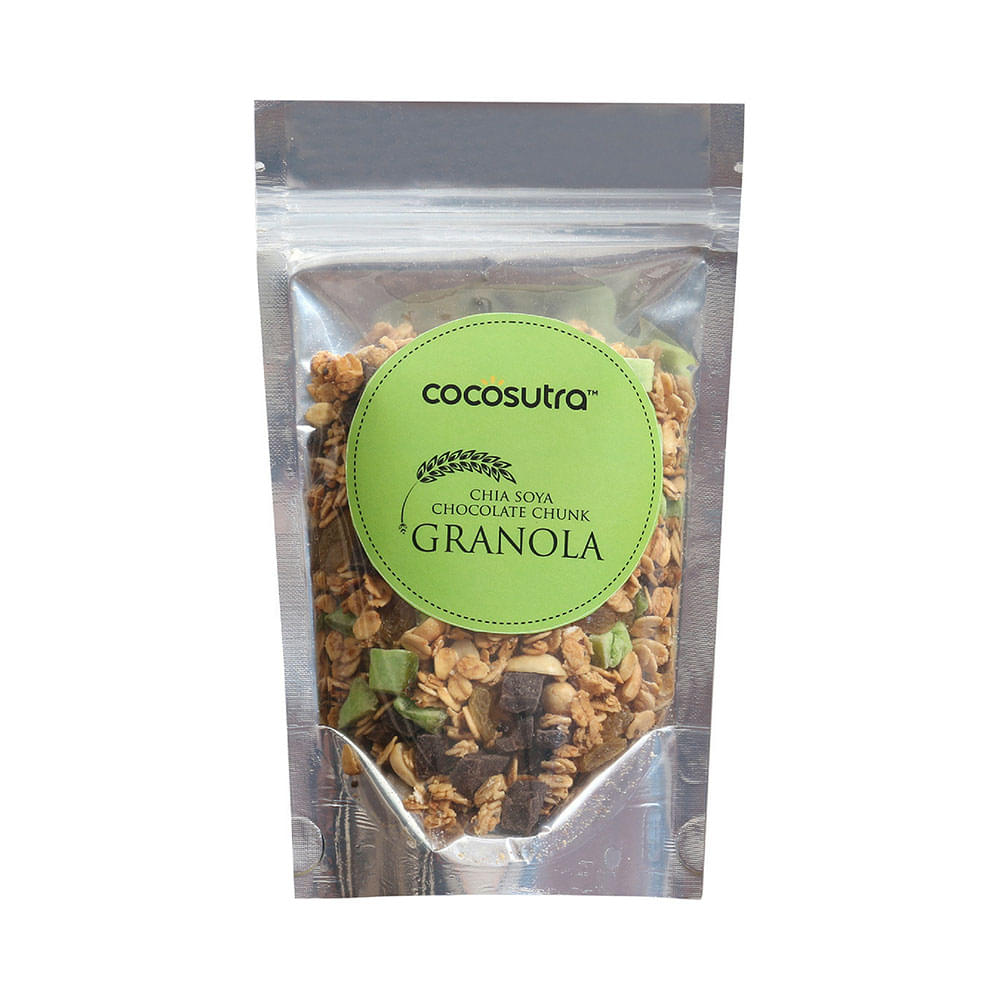 Cocosutra Breakfast Granola Chia Soya Chocolate Chunk - Image 1