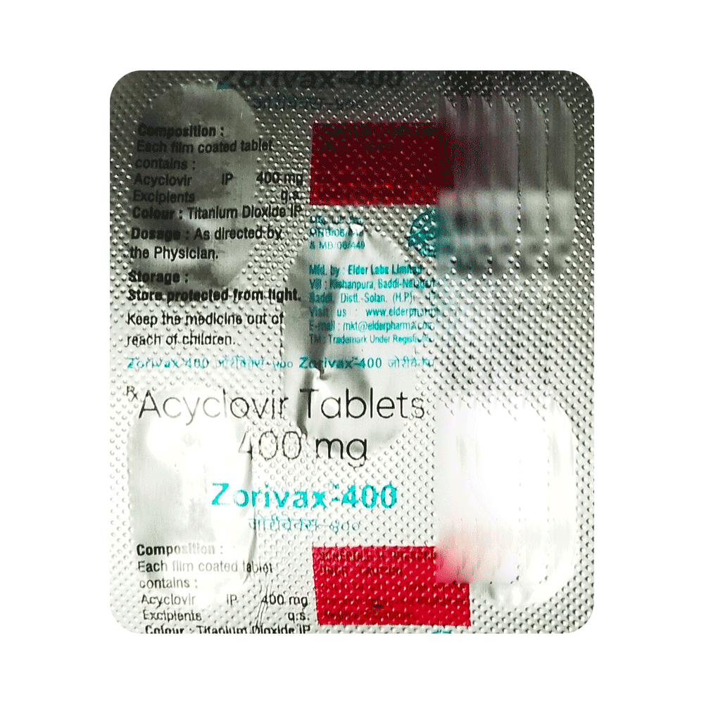 Zorivax 400 Tablet - Image 4