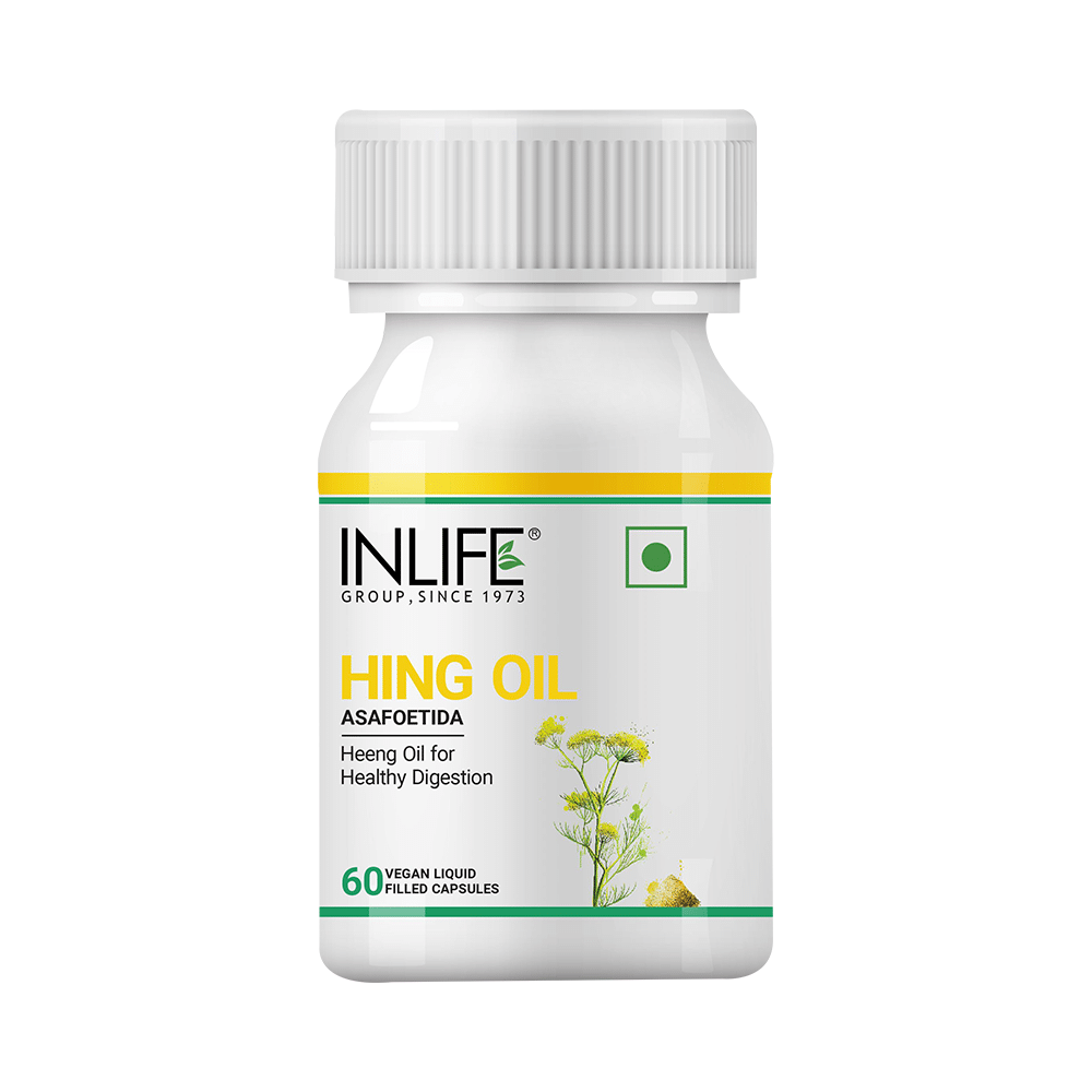 Inlife Hing Oil (Asafoetida) Vegan Liquid Filled Capsule