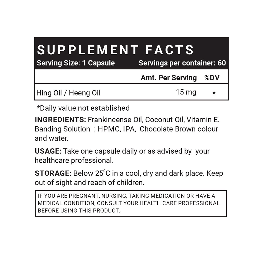 Inlife Hing Oil (Asafoetida) Vegan Liquid Filled Capsule - Image 4