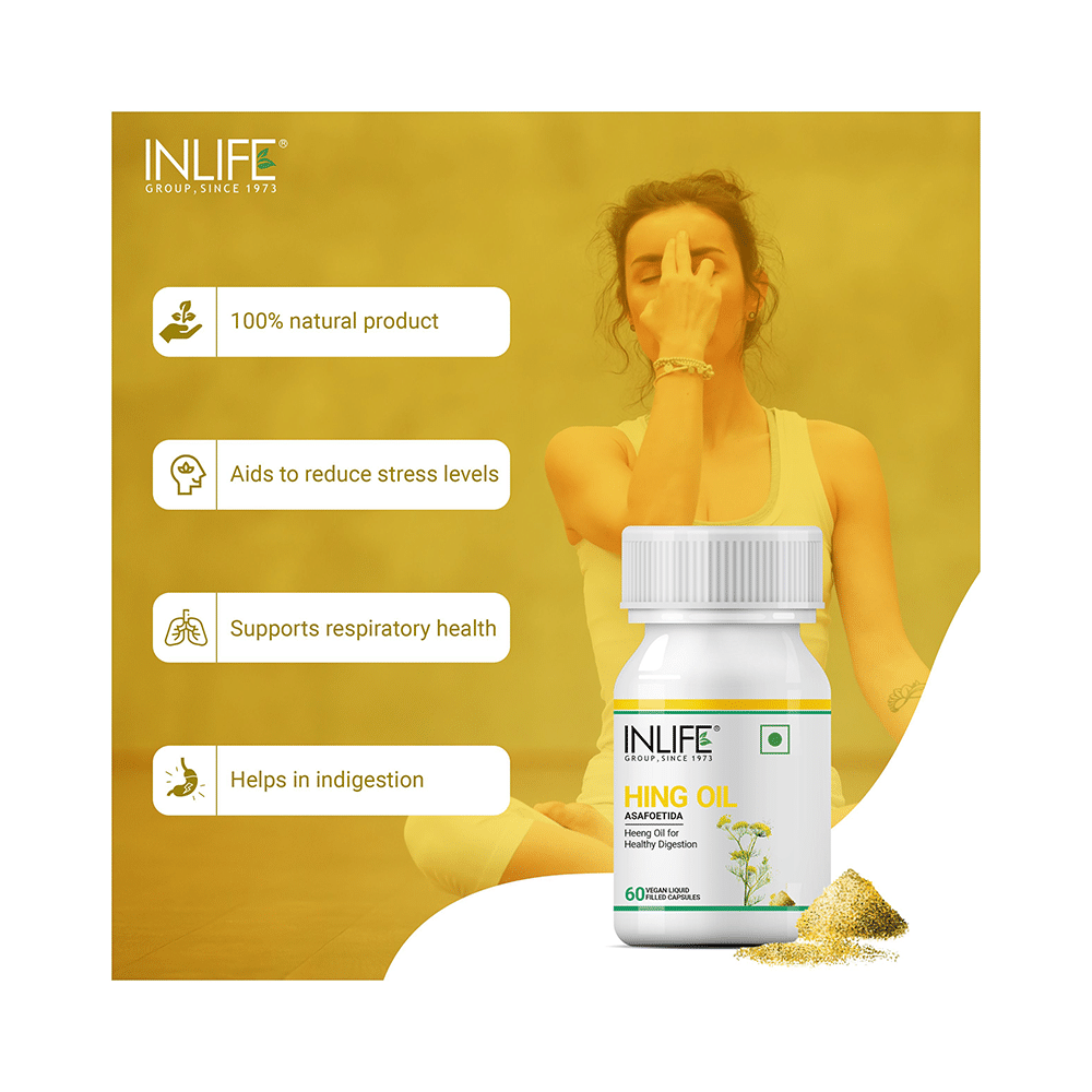 Inlife Hing Oil (Asafoetida) Vegan Liquid Filled Capsule - Image 6