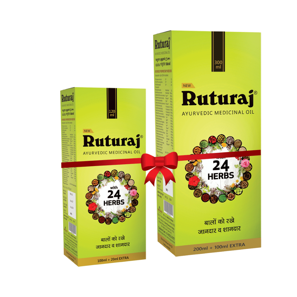 Ruturaj Combo Pack of Ayurvedic Medicinal Oil 120ml and Ayurvedic Medicinal Oil 300ml - Image 1