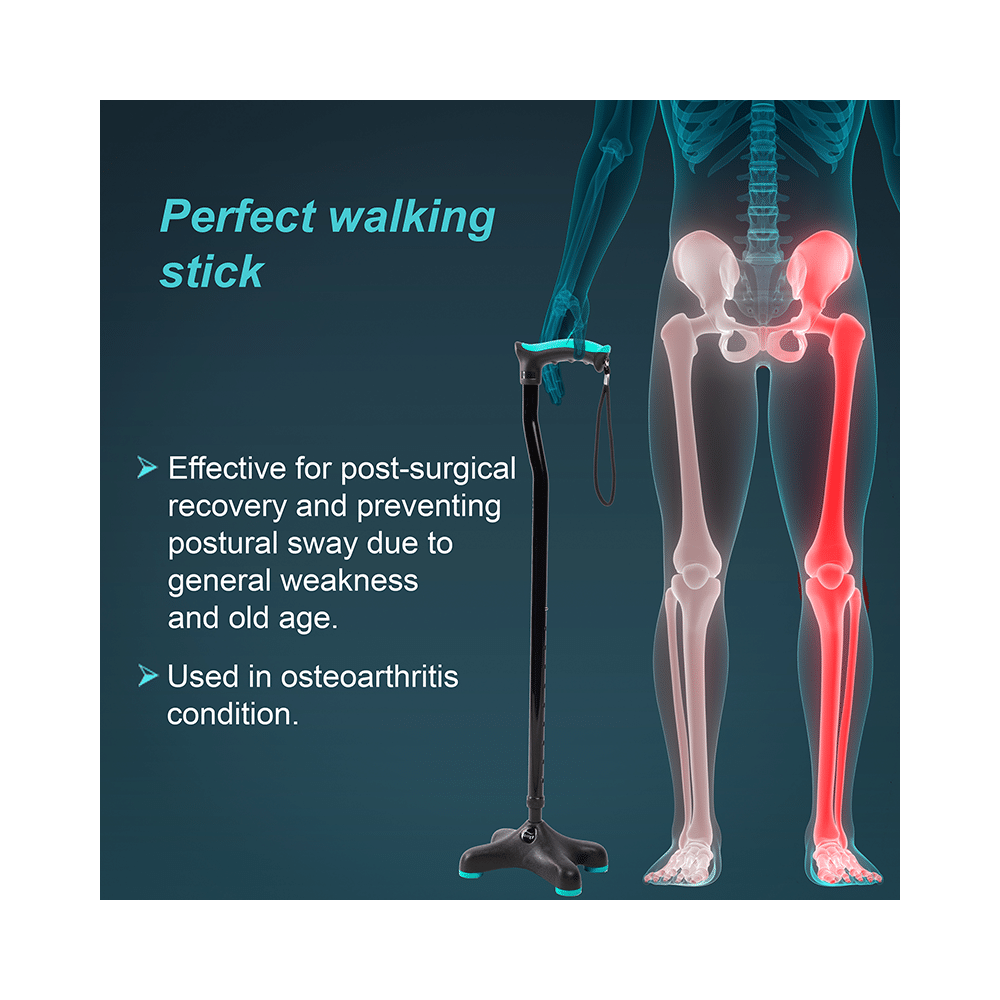 Tynor L 36 Quadra Stick Universal Black - Image 2