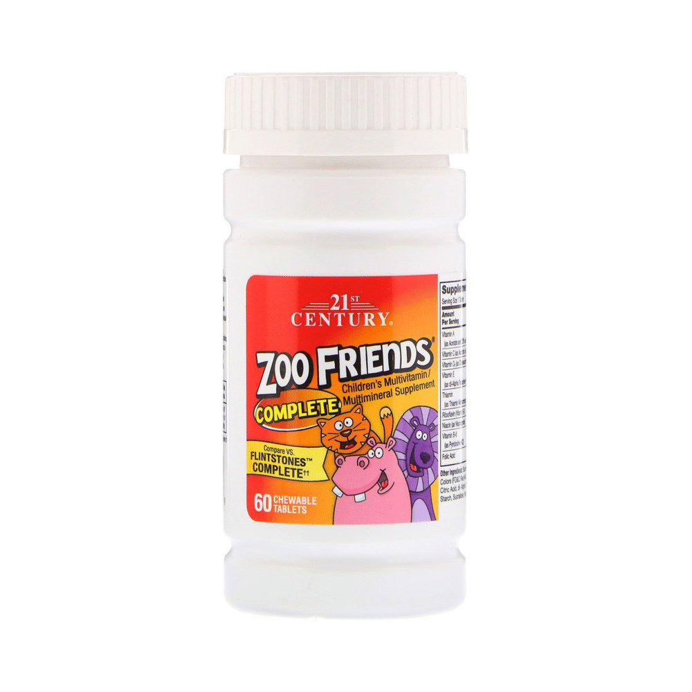 21st Century Zoo Friends Complete Children's Multivitamin/Multimineral Chewable Tablet - Image 1