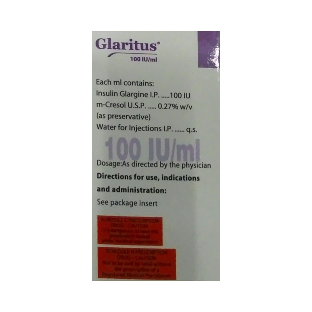 Glaritus 100IU/ml Injection - Image 2