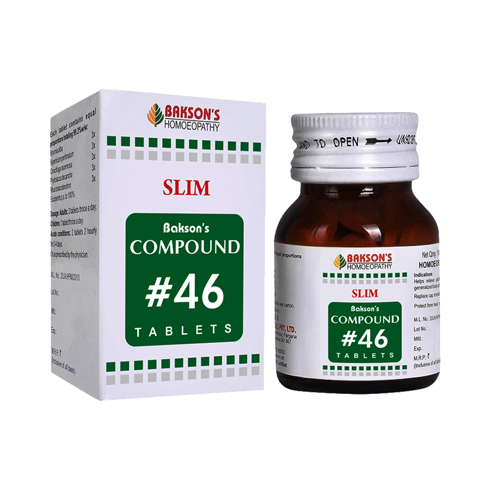 Bakson's Homeopathy Compound # 46 Slim Tablet - Image 1