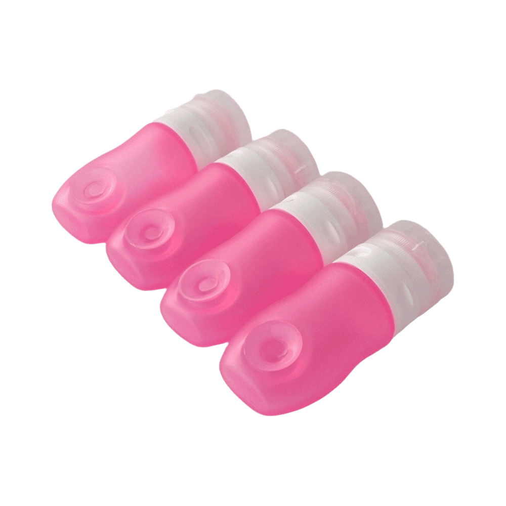 HealthAndYoga Silicone Travel Bottle Pink - Image 8