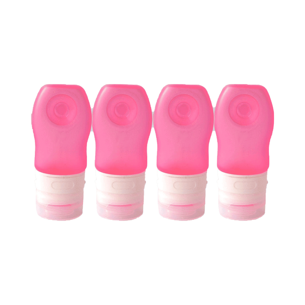 HealthAndYoga Silicone Travel Bottle Pink