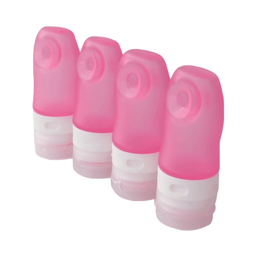 HealthAndYoga Silicone Travel Bottle Pink - Image 5