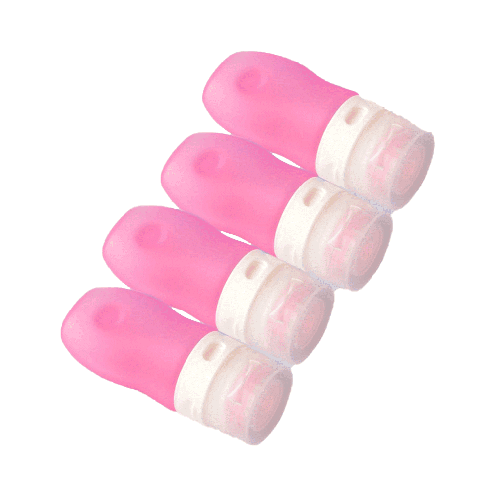 HealthAndYoga Silicone Travel Bottle Pink - Image 6