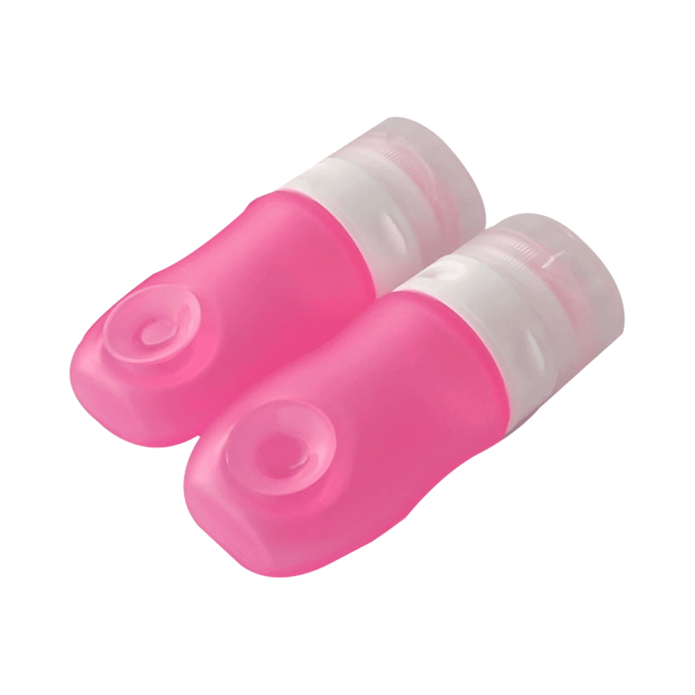 HealthAndYoga Silicone Travel Bottle Pink - Image 4