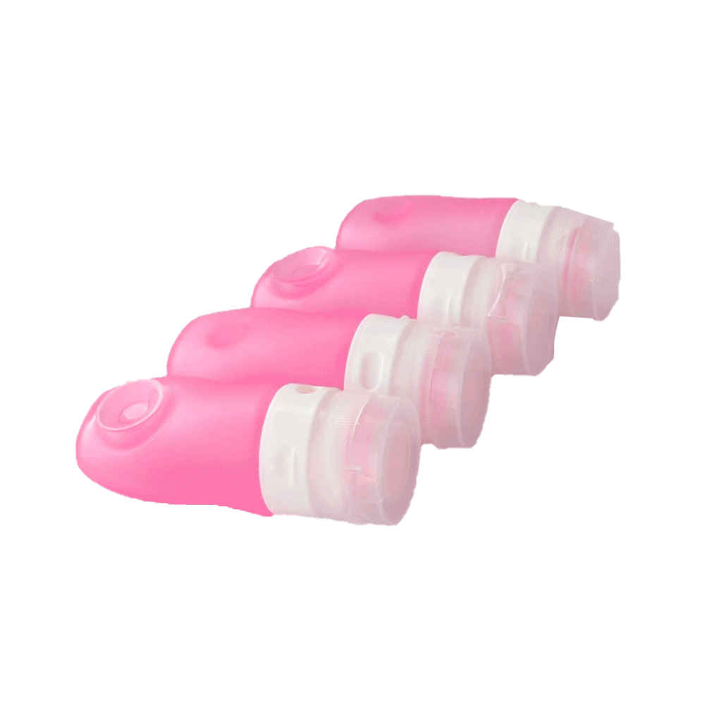 HealthAndYoga Silicone Travel Bottle Pink - Image 7