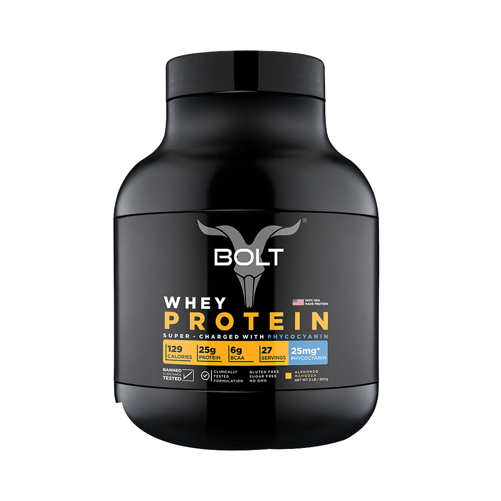 Bolt Whey Protein for Muscle Growth & Lean Muscle Mass | Flavour Powder Alphonso Mangoza - Image 1