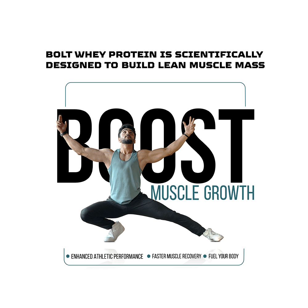 Bolt Whey Protein for Muscle Growth & Lean Muscle Mass | Flavour Powder Alphonso Mangoza - Image 7