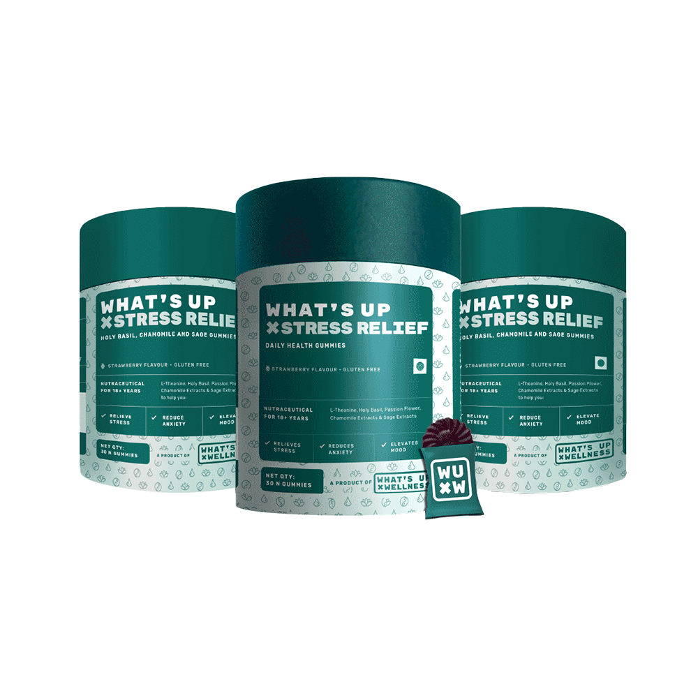 What's Up Wellness Stress Relief Gummies (30 Each) Strawberry - Image 1