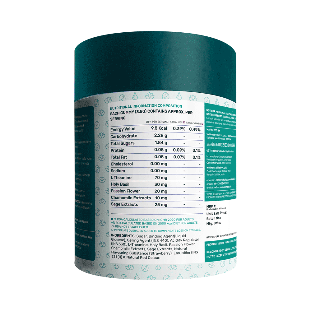 What's Up Wellness Stress Relief Gummies (30 Each) Strawberry - Image 2