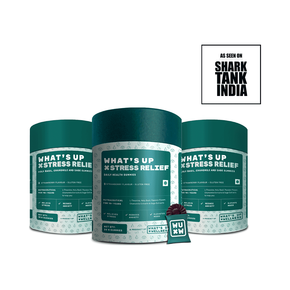 What's Up Wellness Stress Relief Gummies (30 Each) Strawberry - Image 3