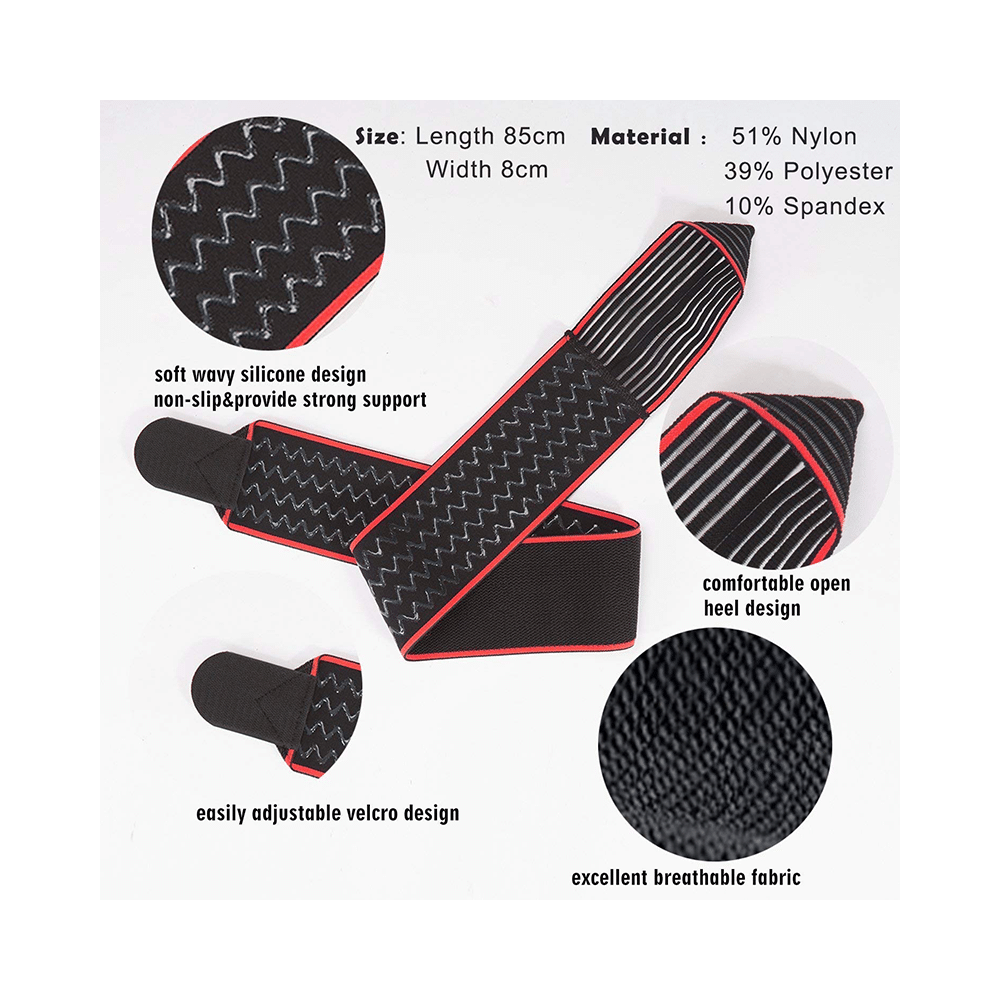 Skudgear Adjustable Ankle Support Compression Brace with Silicone Strip Free Size - Image 5