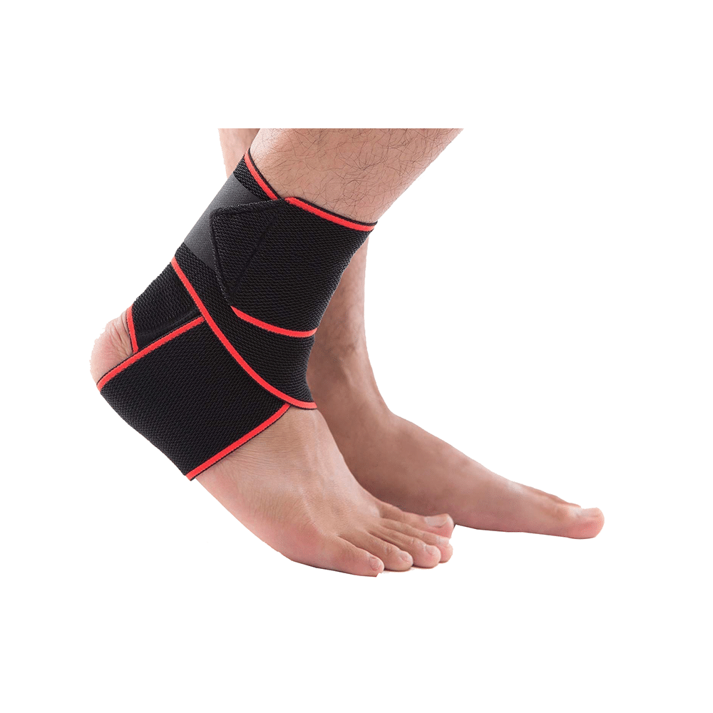 Skudgear Adjustable Ankle Support Compression Brace with Silicone Strip Free Size