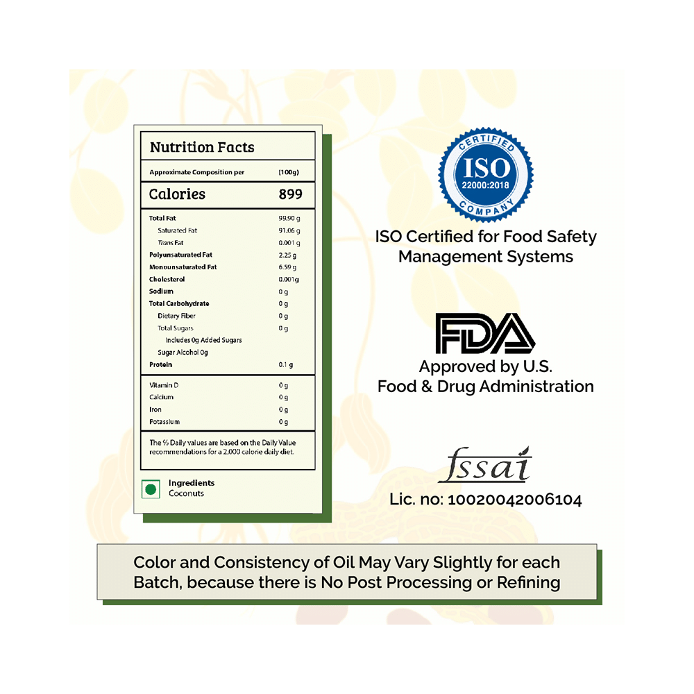 Gramiyaa Wood Cold Pressed Coconut Oil (1Ltr Each) - Image 3