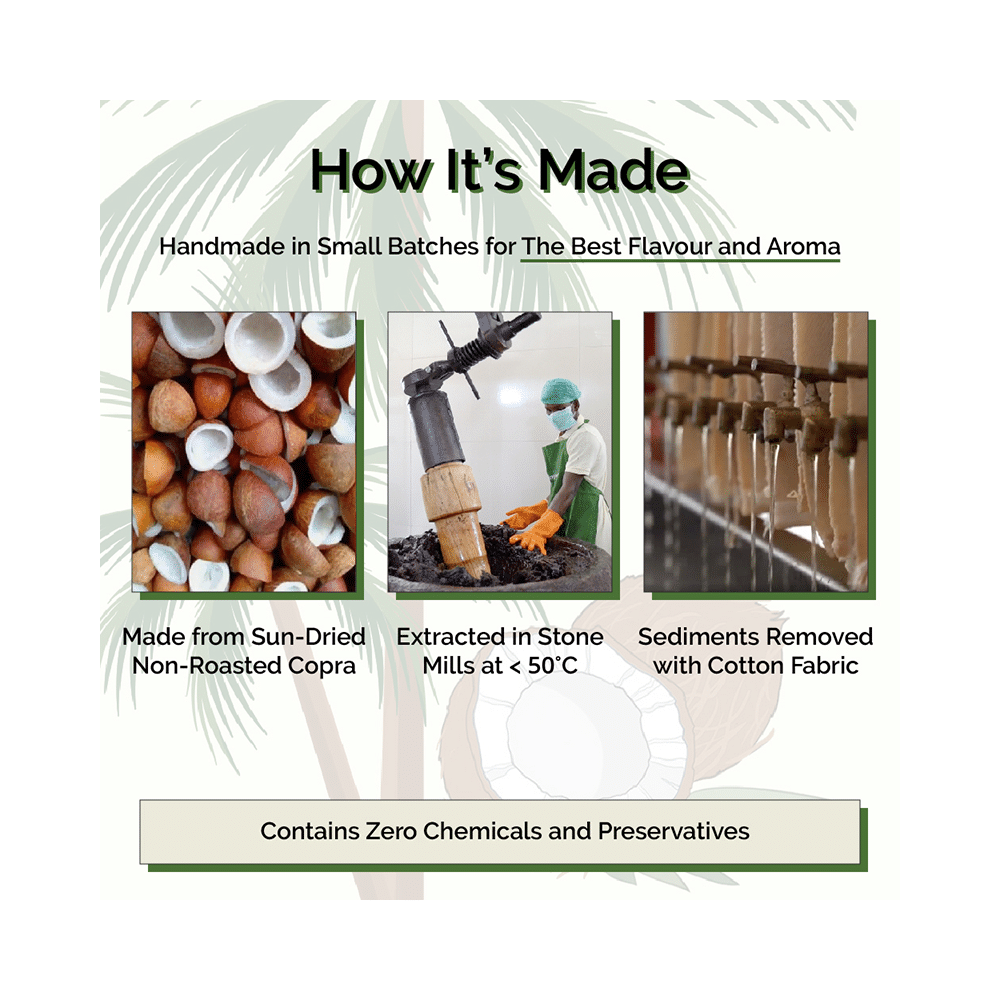 Gramiyaa Wood Cold Pressed Coconut Oil (1Ltr Each) - Image 5