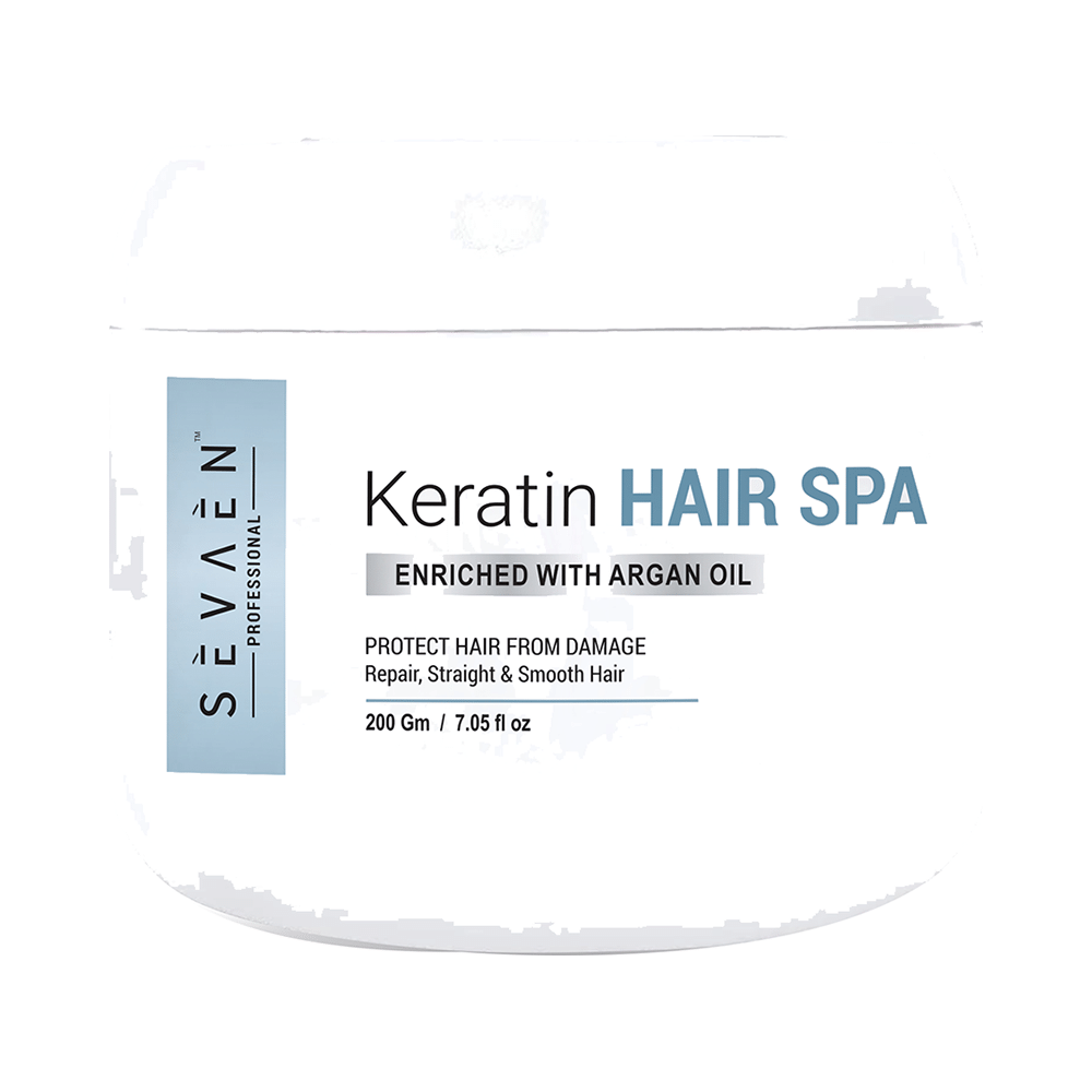 Sevaen Professional Combo Pack of Keratin Hair Spa Enriched with Argan Oil 200gm and Hair Serum 50ml - Image 3
