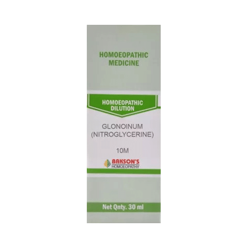 Bakson's Homeopathy Glonoinum (Nitroglycerine) Dilution 10M