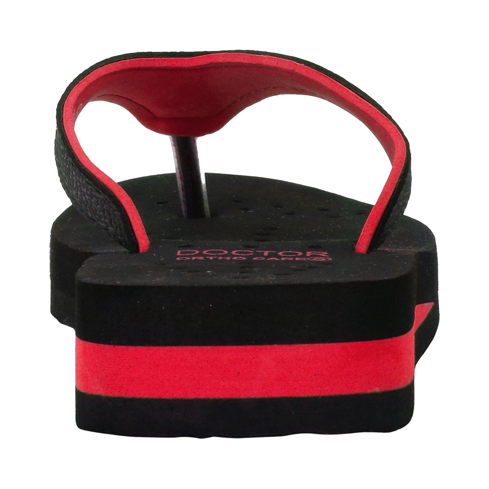 Doctor Extra Soft Ortho Care Orthopaedic Diabetic Pregnancy Comfort Flat Flipflops Slippers For Women 9 UK BK Red - Image 9