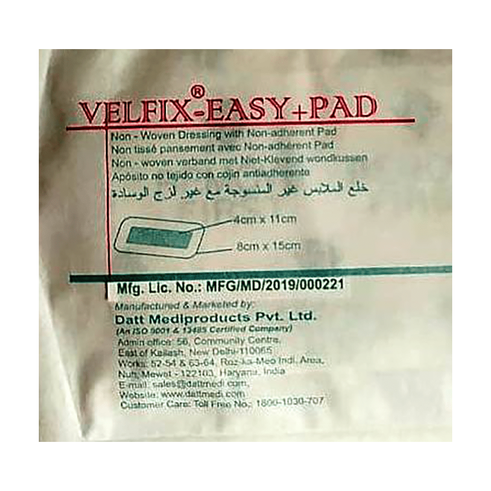 Datt Velfix-Easy Non-Woven Dressing with Non-adherent Pad 8cm x 15cm - Image 1